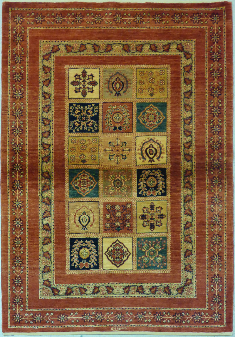3'8" x 5'3"   Persian Kashkuli Rug Top View