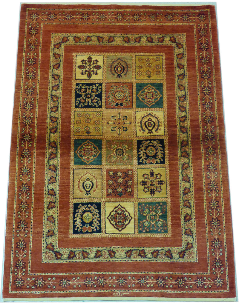 3'8" x 5'3"   Persian Kashkuli Rug Angle View