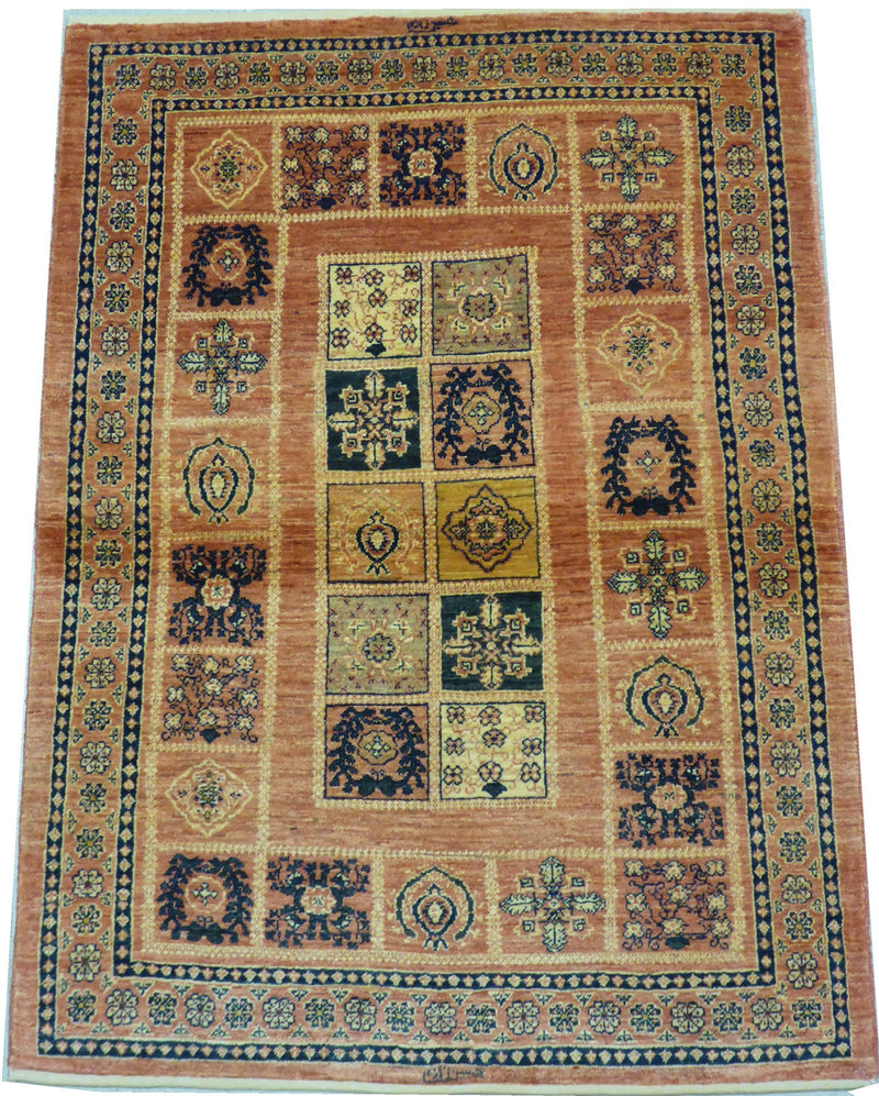 3'7" x 4'10"   Persian Kashkuli Rug Angle View