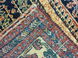 3'8" x 5'5"   Persian Kashkuli Rug Back View