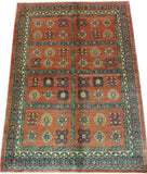 5'7" x 7'10"   Persian Kashkuli Rug Angle View