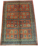 5'7" x 7'10"   Persian Kashkuli Rug Angle View