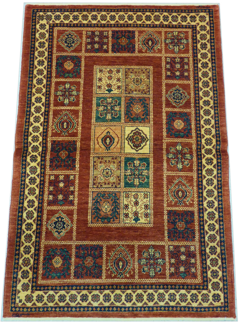 3'5" x 5'3"   Persian Kashkuli Rug Angle View
