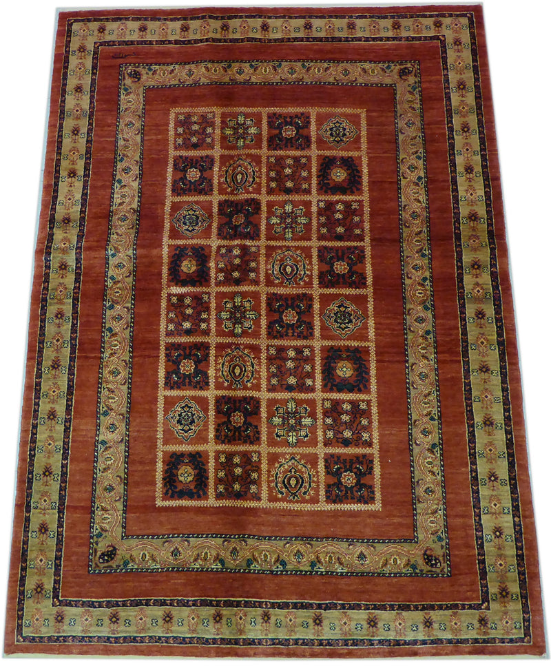 4'8" x 6'10"   Persian Kashkuli Rug Angle View