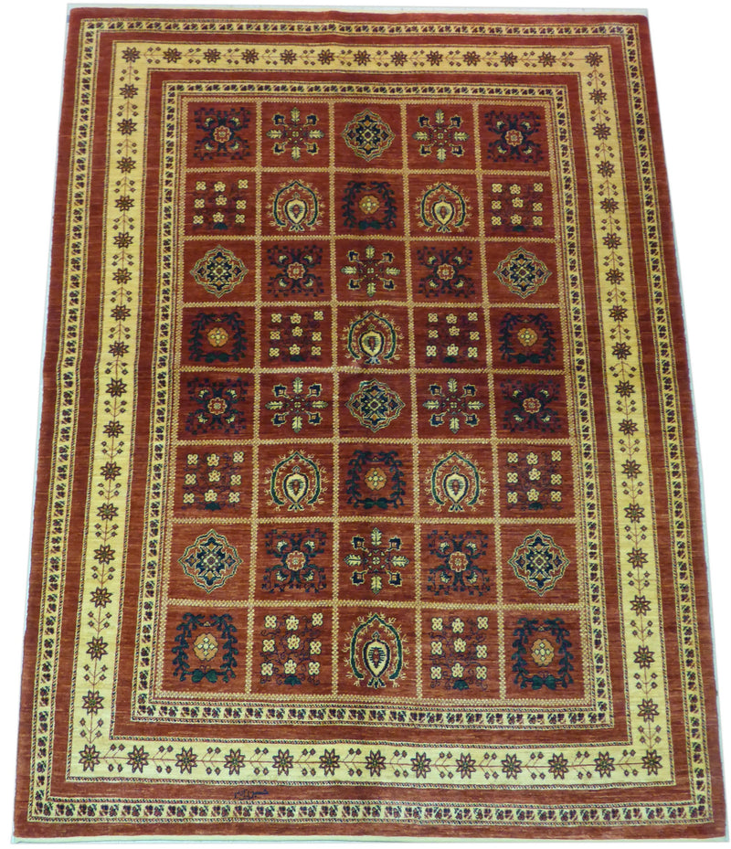 5'8" x 7'8"   Persian Kashkuli Rug Angle View