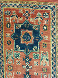 2'9" x 6'8"   Persian Kashkuli Runner Rug Angle View
