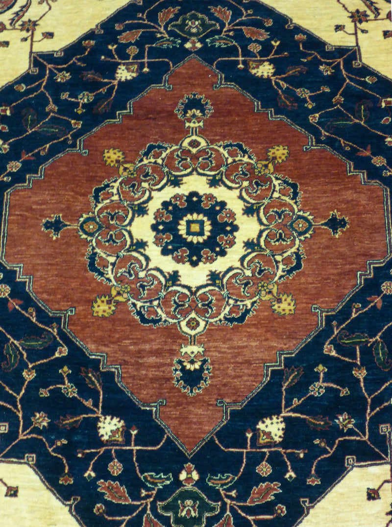 6'10" x 9'8"   Persian Kashkuli Rug Angle View