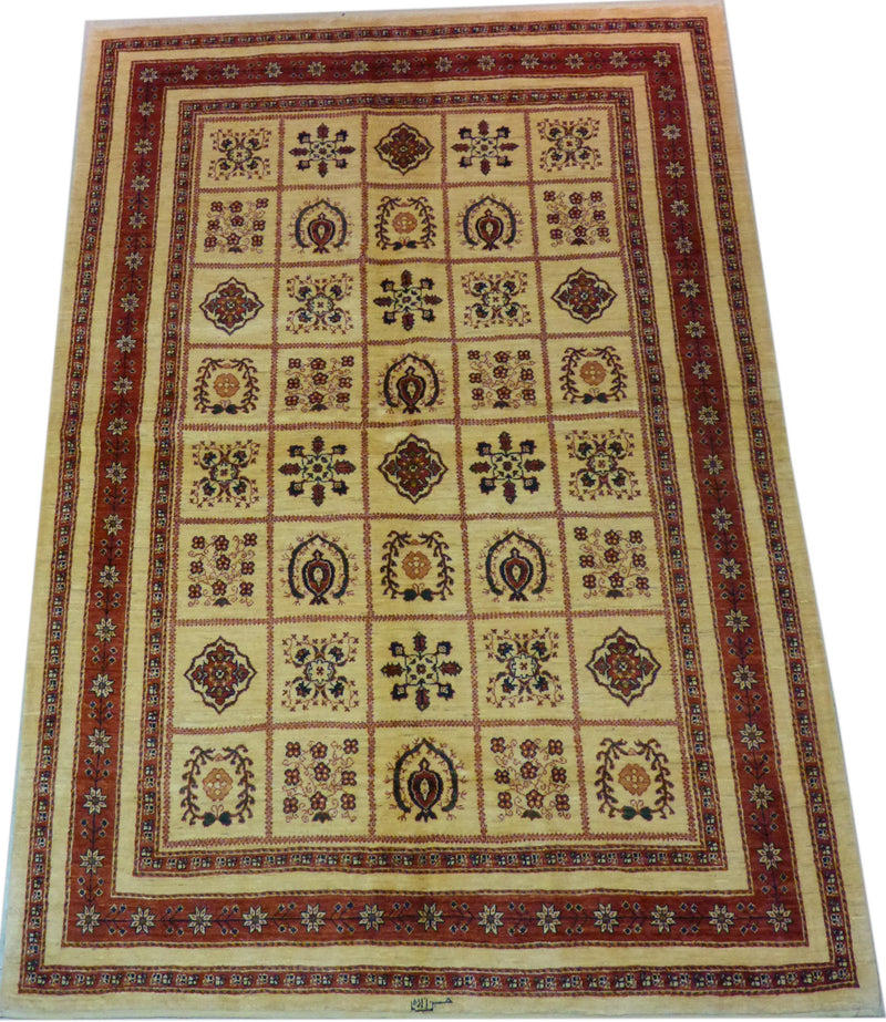 5'7" x 8'1"   Persian Kashkuli Rug Angle View