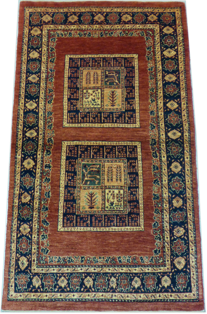 3'4" x 5'9"   Persian Kashkuli Rug Angle View