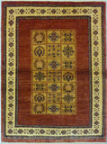 3'8" x 4'11"   Persian Kashkuli Rug Top View