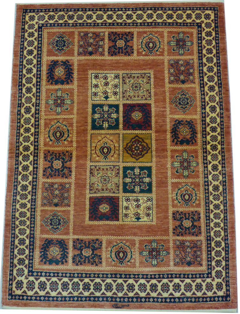 3'7" x 5'0"   Persian Kashkuli Rug Angle View