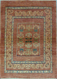 3'6" x 4'10"   Persian Kashkuli Rug Top View
