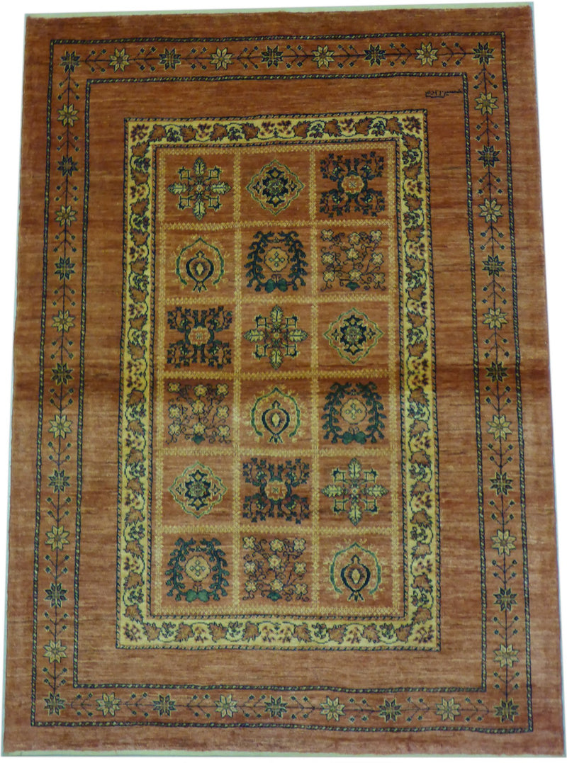 3'8" x 5'2"   Persian Kashkuli Rug Angle View