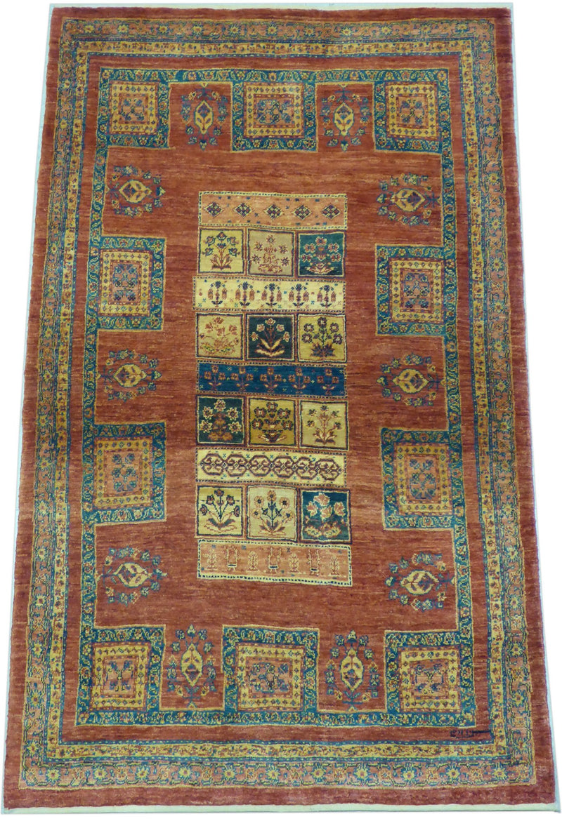 3'8" x 6'1"   Persian Kashkuli Rug Angle View