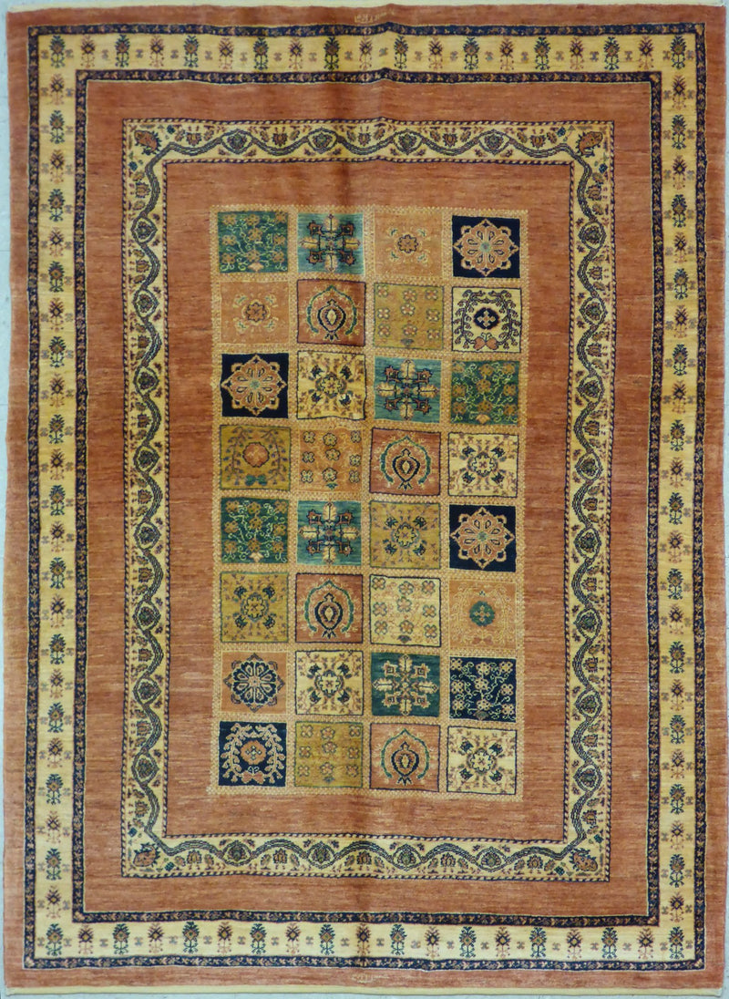 4'9" x 6'6"   Persian Kashkuli Rug Top View