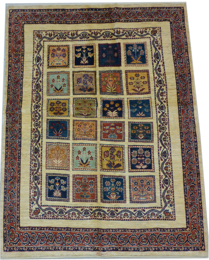 4'8" x 6'1"   Persian Kashkuli Rug Angle View