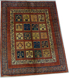 4'8" x 5'11"   Persian Kashkuli Rug Angle View