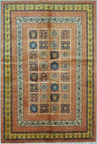 4'8" x 6'9"   Persian Kashkuli Rug Top View