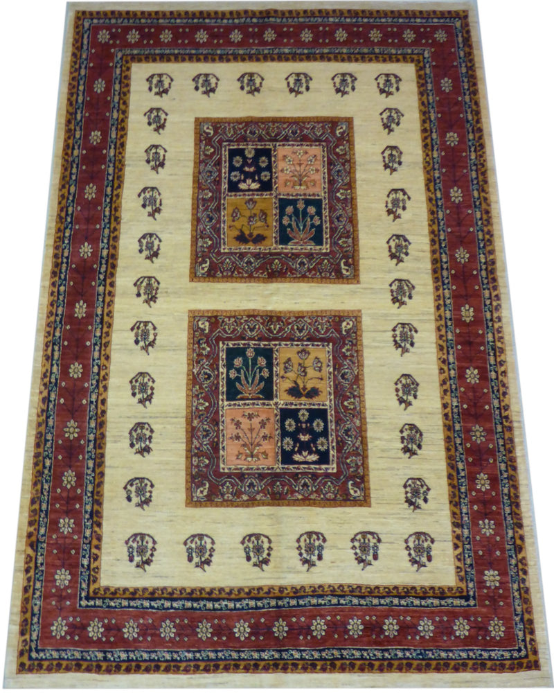 5'8" x 8'11"   Persian Kashkuli Rug Angle View