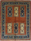 5'3" x 7'1"   Persian Kashkuli Rug Top View