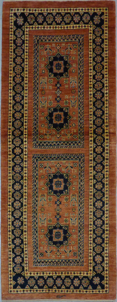 2'9" x 7'1"   Persian Kashkuli Runner Rug Top View