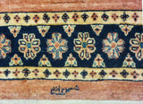 2'9" x 7'1"   Persian Kashkuli Runner Rug Angle View
