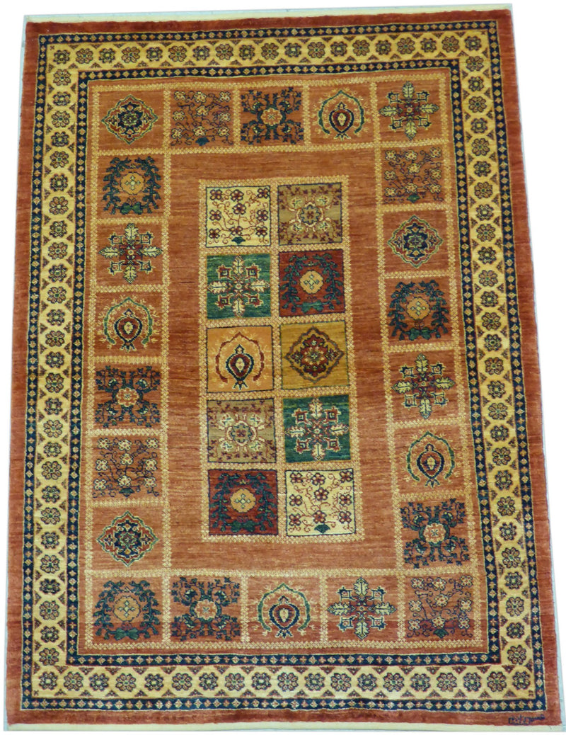 3'7" x 4'11"   Persian Kashkuli Rug Angle View