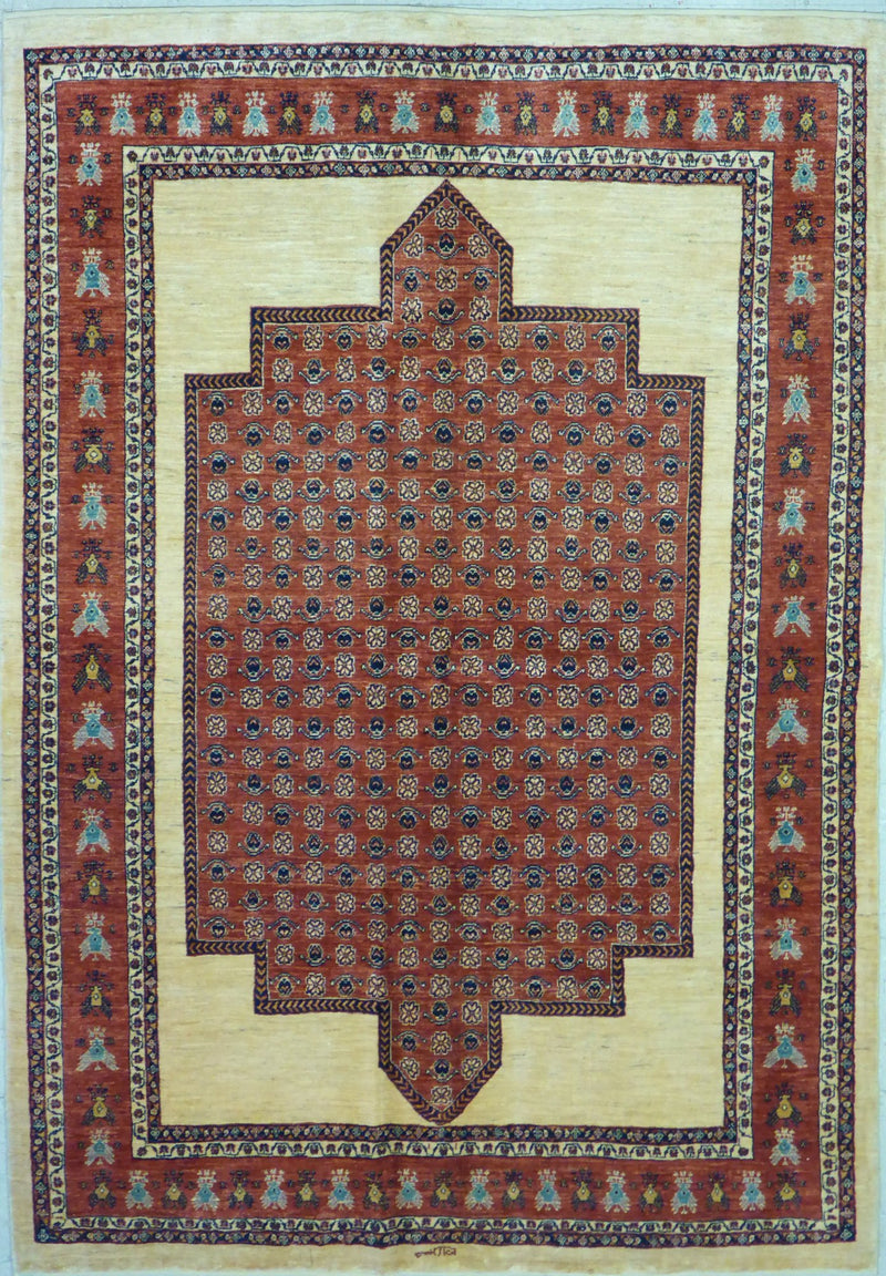 5'8" x 8'2"   Persian Kashkuli Rug Top View