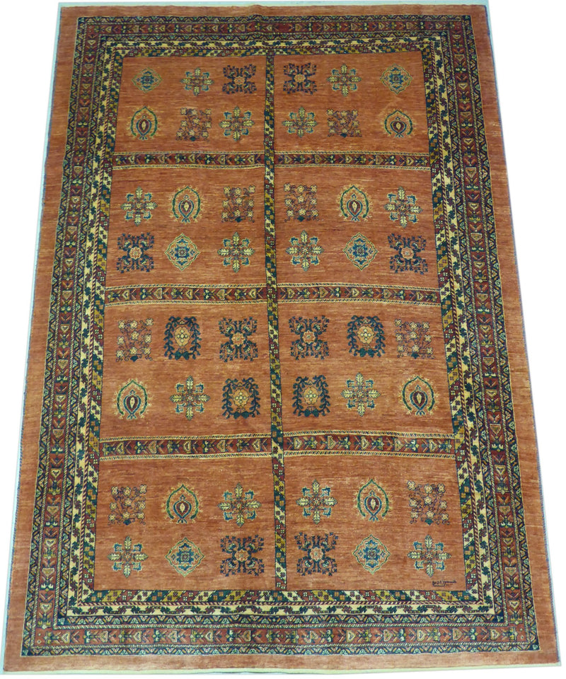5'11" x 8'7"   Persian Kashkuli Rug Angle View