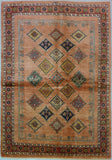 4'10" x 6'11"   Persian Kashkuli Rug Top View