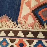 3'0" x 9'0"   Antique Kazakh Kazak Kilim Runner Rug Back View