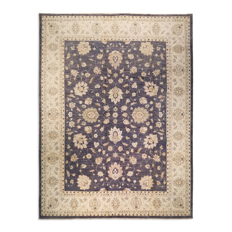 9'0" x 12'0"   Pakistani Peshawar Rug Top View