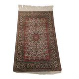2'9" x 4'3"   Silk Persian Qom Rug Angle View