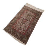 2'9" x 4'3"   Silk Persian Qom Rug Angle View