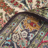 2'9" x 4'7"   Silk Persian Qom Rug Back View