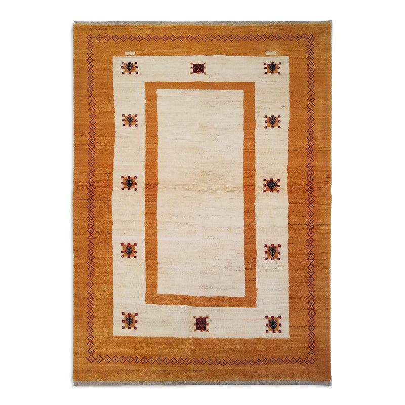 3'11" x 5'5"   Persian Gabbeh Rug Top View
