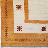 3'11" x 5'5"   Persian Gabbeh Rug Angle View