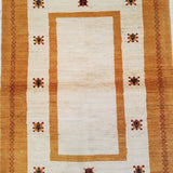 3'11" x 5'5"   Persian Gabbeh Rug Angle View