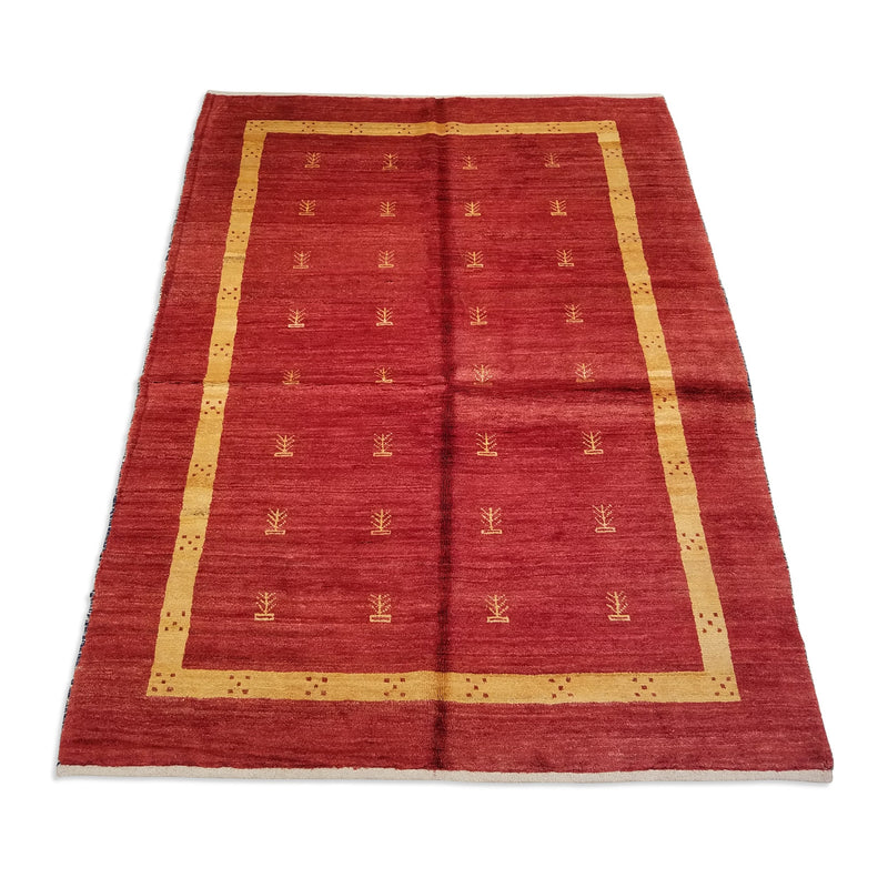 4'11" x 6'8"   Persian Gabbeh Rug Angle View