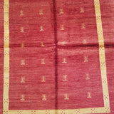 4'11" x 6'8"   Persian Gabbeh Rug Angle View