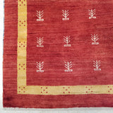 4'1" x 5'8"   Persian Gabbeh Rug Angle View