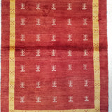 4'1" x 5'8"   Persian Gabbeh Rug Angle View
