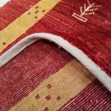 4'1" x 5'8"   Persian Gabbeh Rug Back View