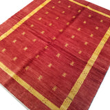 5'3" x 6'5"   Persian Gabbeh Rug Angle View