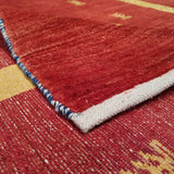 5'3" x 6'5"   Persian Gabbeh Rug Back View