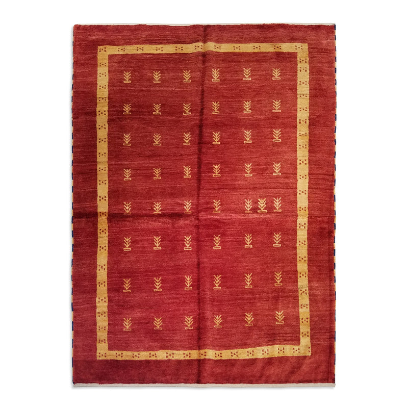 4'10" x 6'7"   Persian Gabbeh Rug Top View