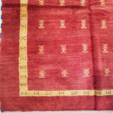 4'10" x 6'7"   Persian Gabbeh Rug Angle View