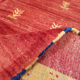 4'10" x 6'7"   Persian Gabbeh Rug Back View