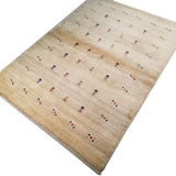4'1" x 5'9"   Persian Gabbeh Rug Angle View