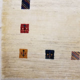 4'0" x 5'7"   Persian Gabbeh Rug Angle View